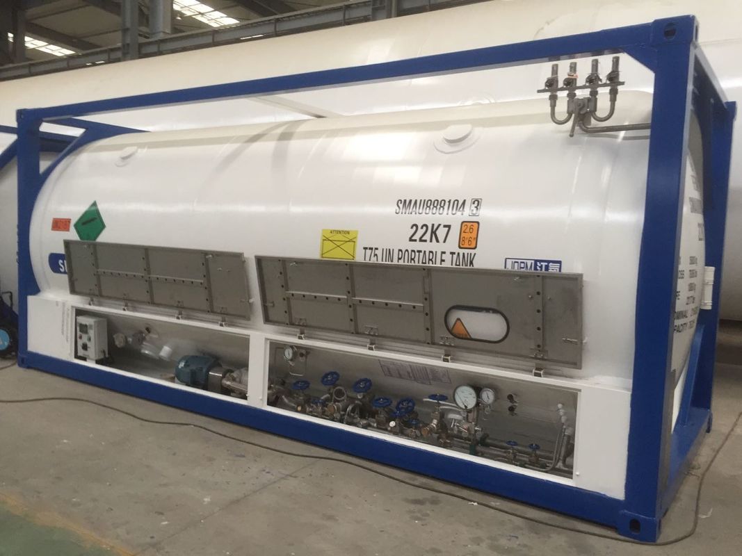 LOX LIN LPG Storage Tank Horizontal Type Working Pressure 1.6mpa DN2400X14X7508 Mm
